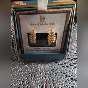 House of Harlow 1960 Spiral Gold Earrings